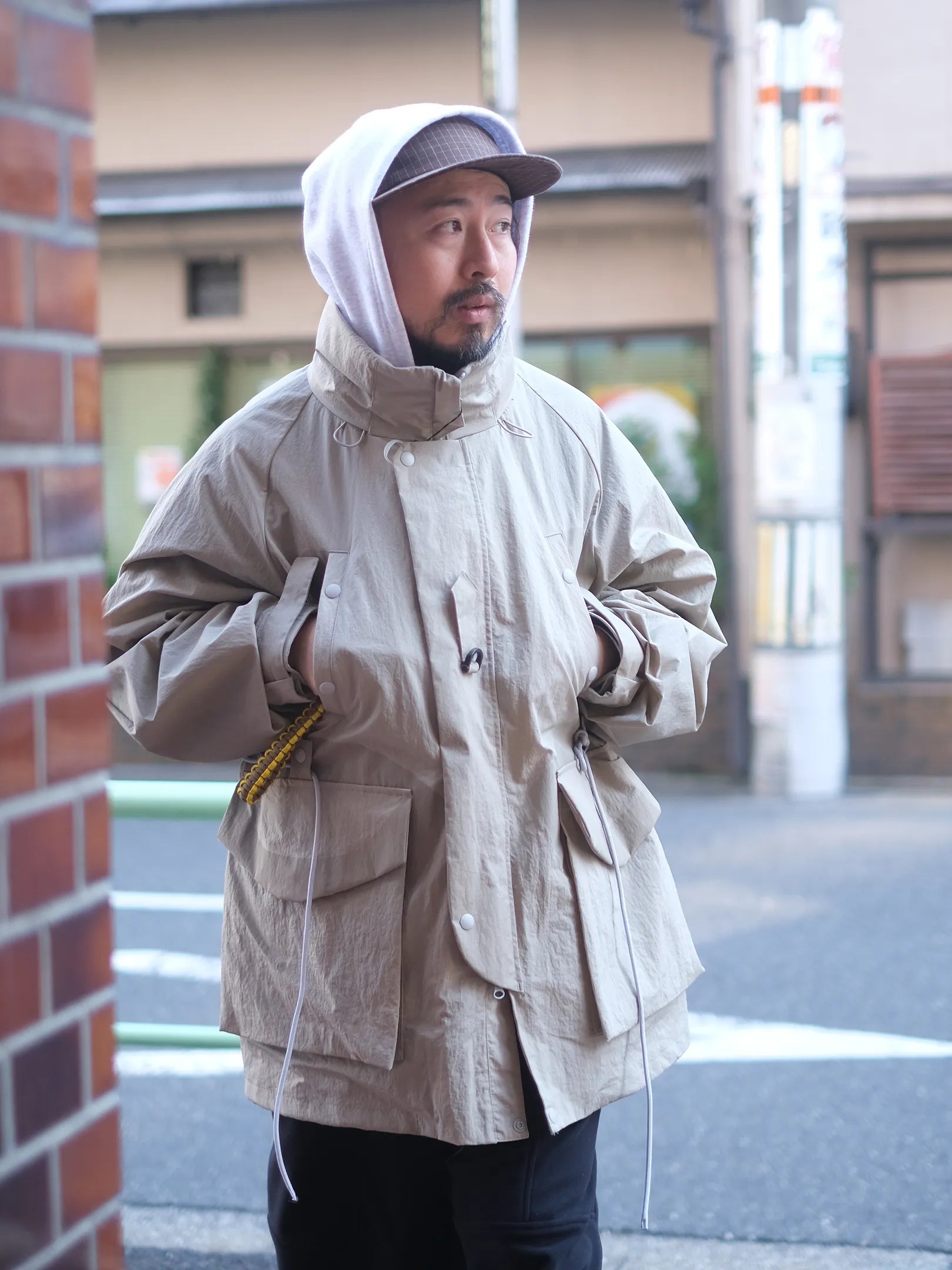 norbit by Hiroshi Nozawa "Printed patch mountain parka(GRAY)"