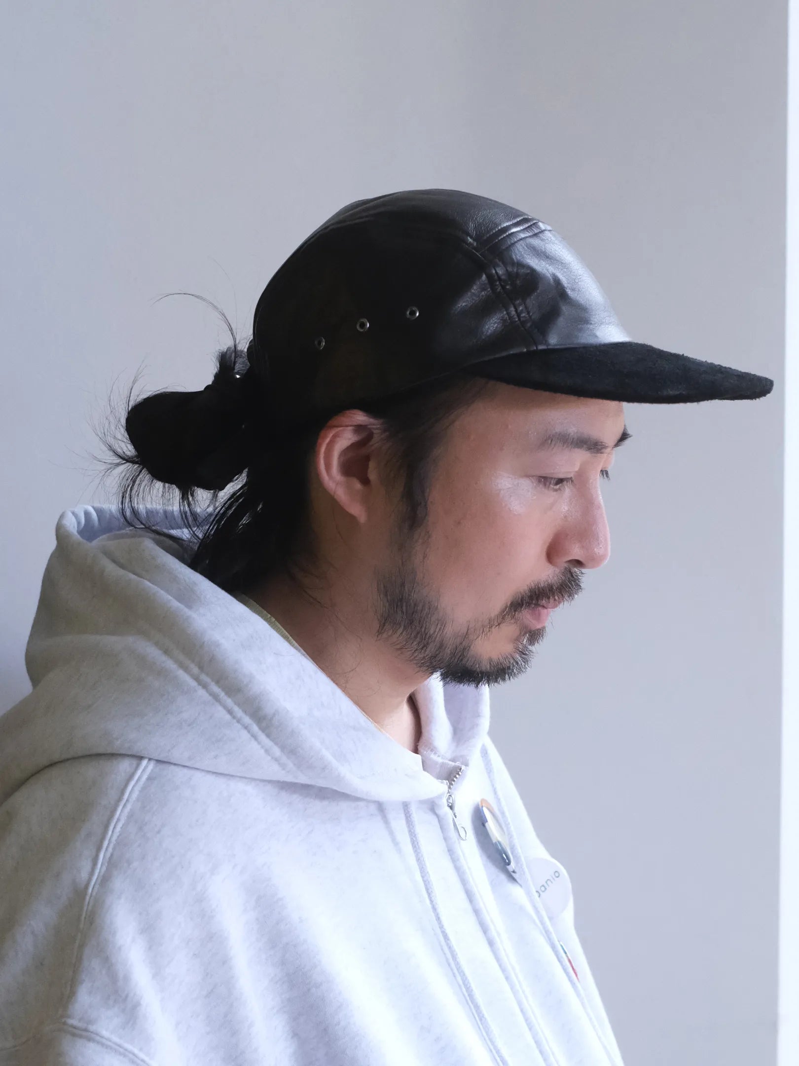 A.D.A.N "LEATHER 2TONE JET CAP"