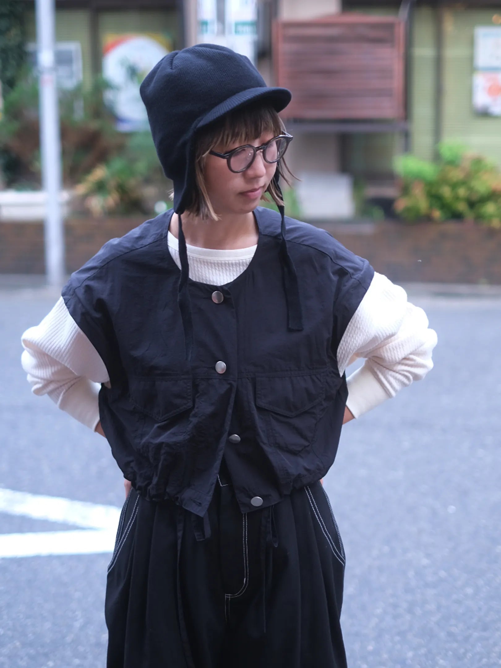 ANTHOM "ナイロン ミリタリー袖取り外しアウター"