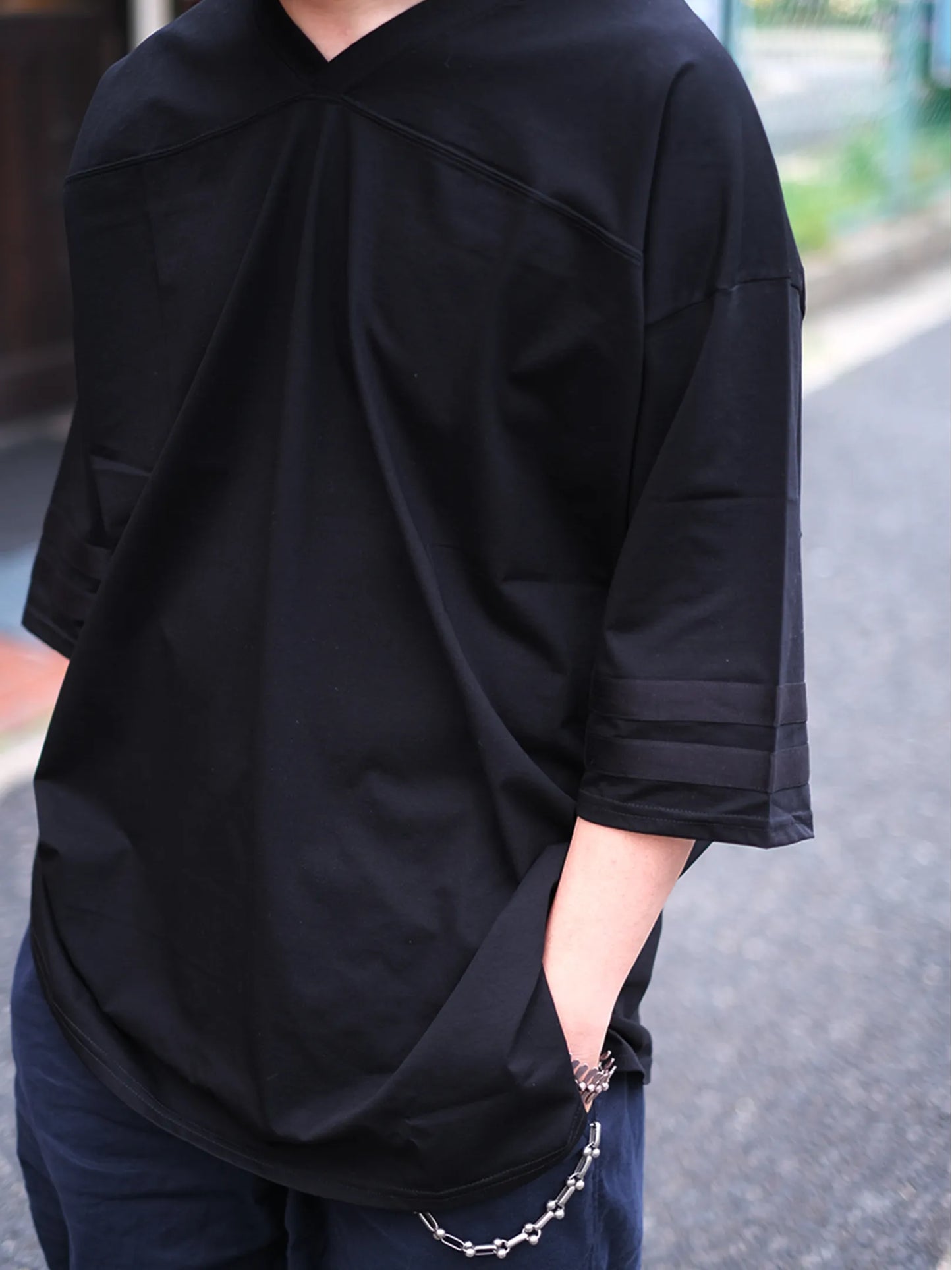 THE SUNNY "FOOTBALL T-SHIRT(BLACK)"