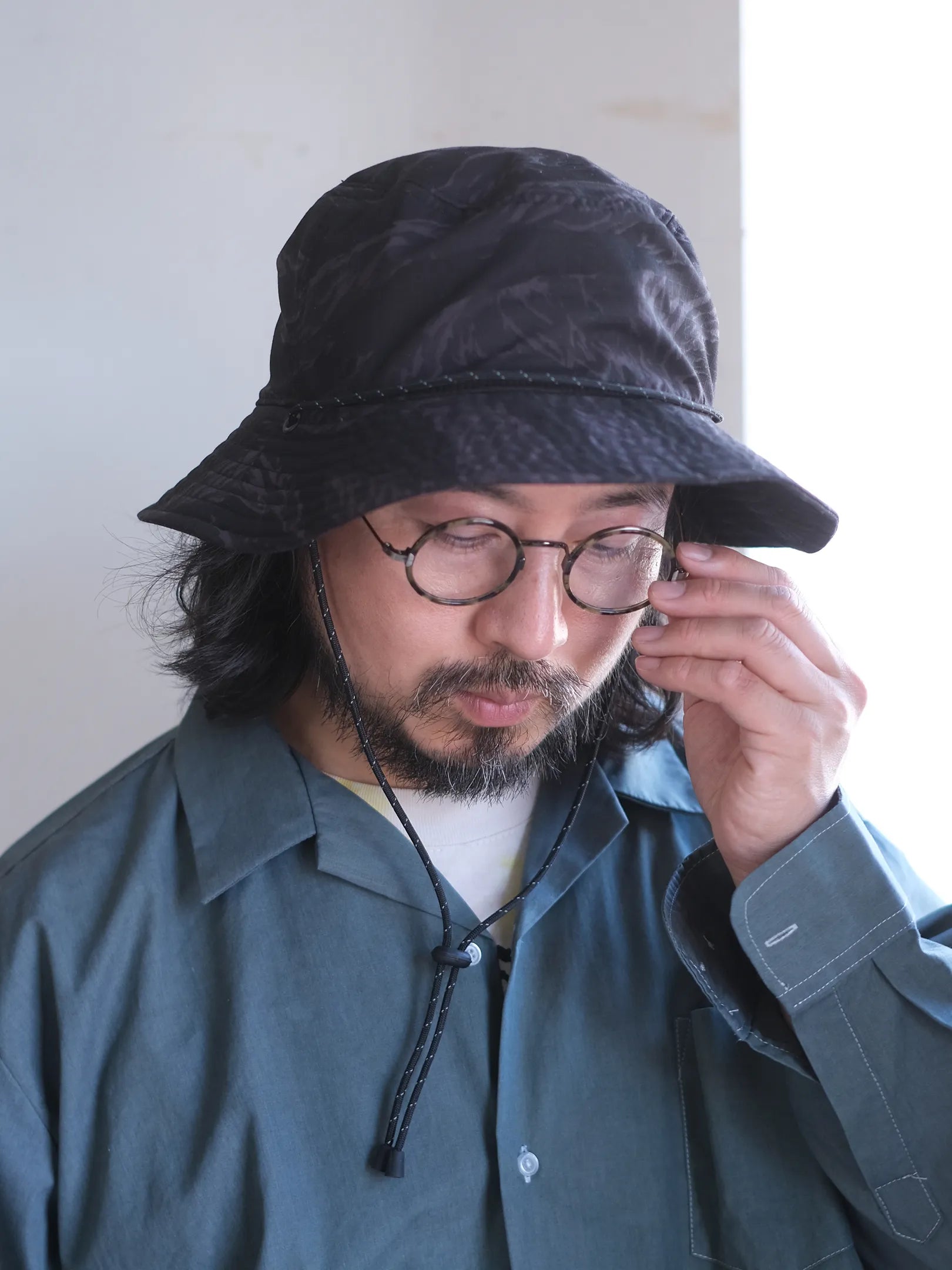 FOUND FEATHER "Sun Trek Hat // BLACK CAMO"