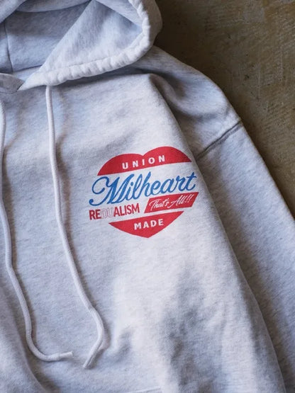 Kha:ki " WASHED HOODIE -MILHEART-"