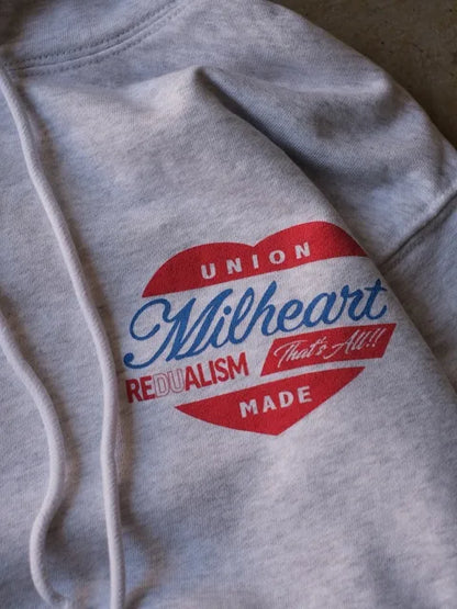 Kha:ki " WASHED HOODIE -MILHEART-"