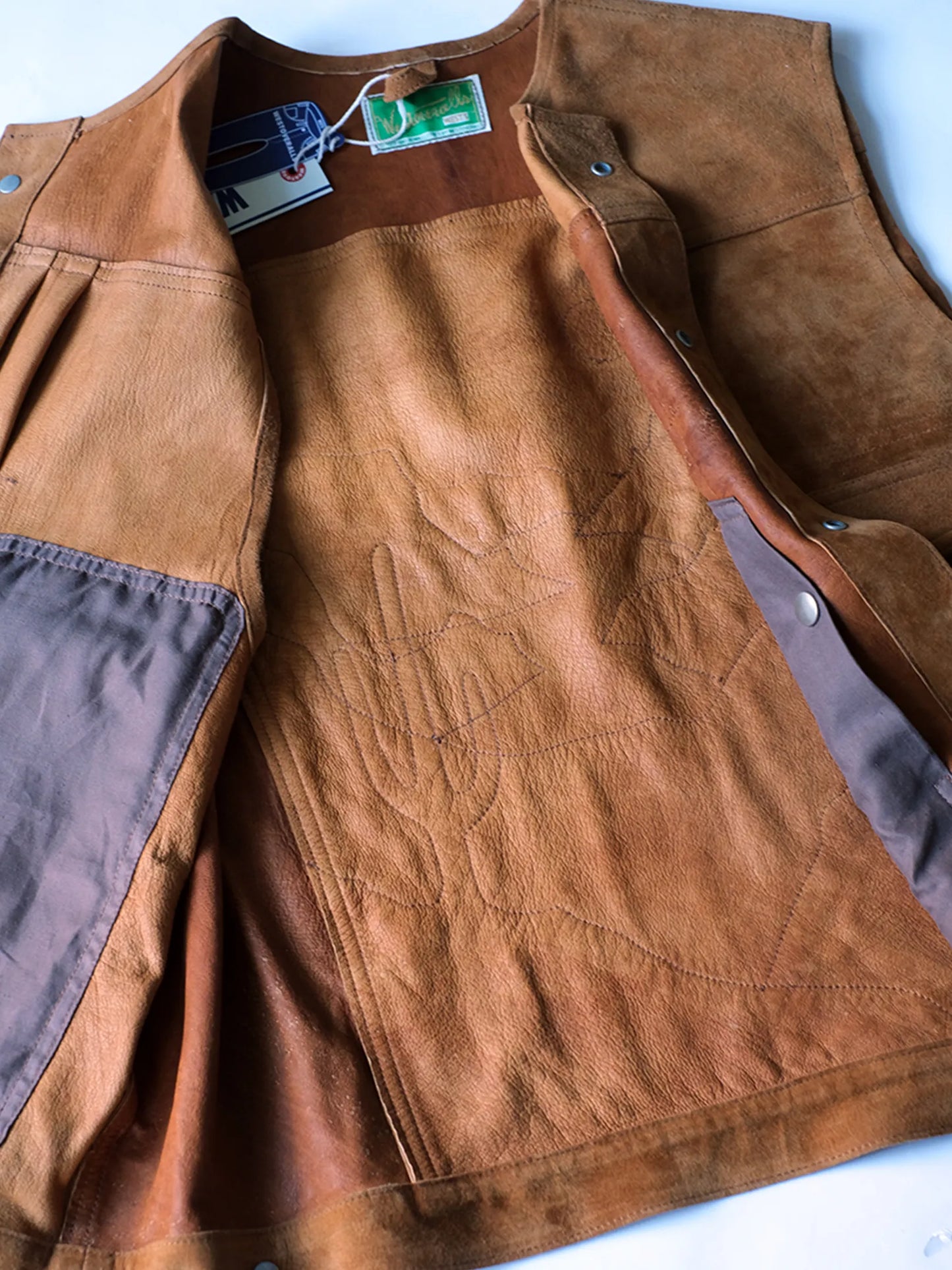 WESTOVERALLS "ARIZONA LEATHER VEST"