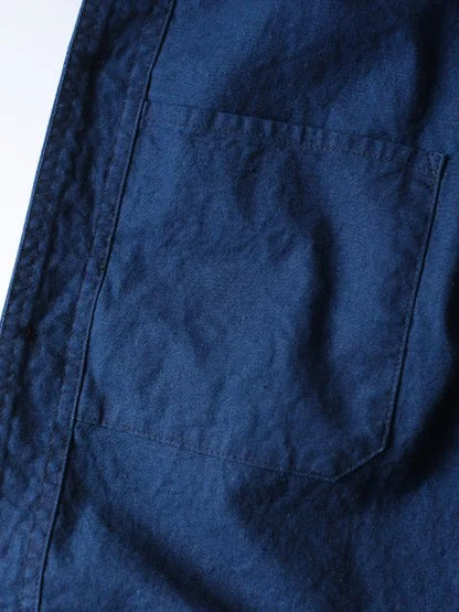 POST O'ALLS "#3119-CLS POS-Travail : cotton/linen sheeting indigo"