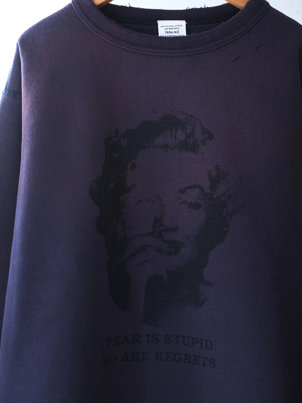 Kha:ki "DAMAGE SWEAT SHIRT -My MUSE-(2colors)"