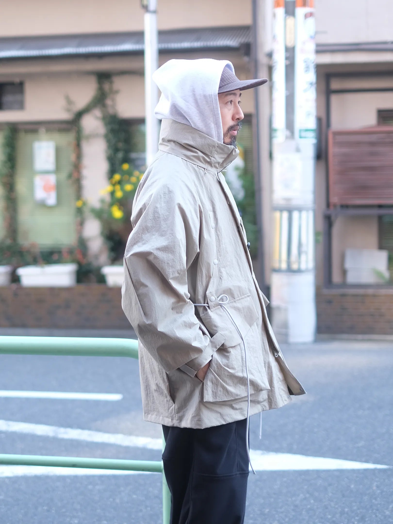 norbit by Hiroshi Nozawa "Printed patch mountain parka(GRAY)"
