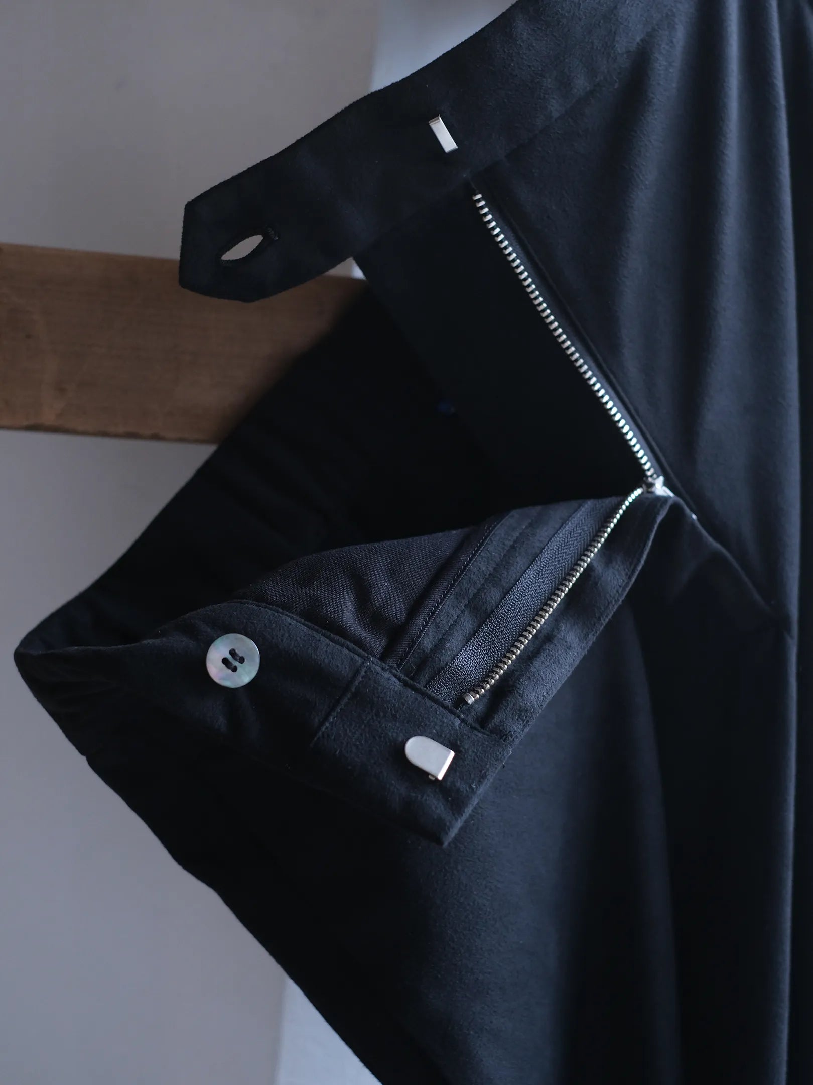 THE SUNNY "TECH SUEDE FLARE PANTS"