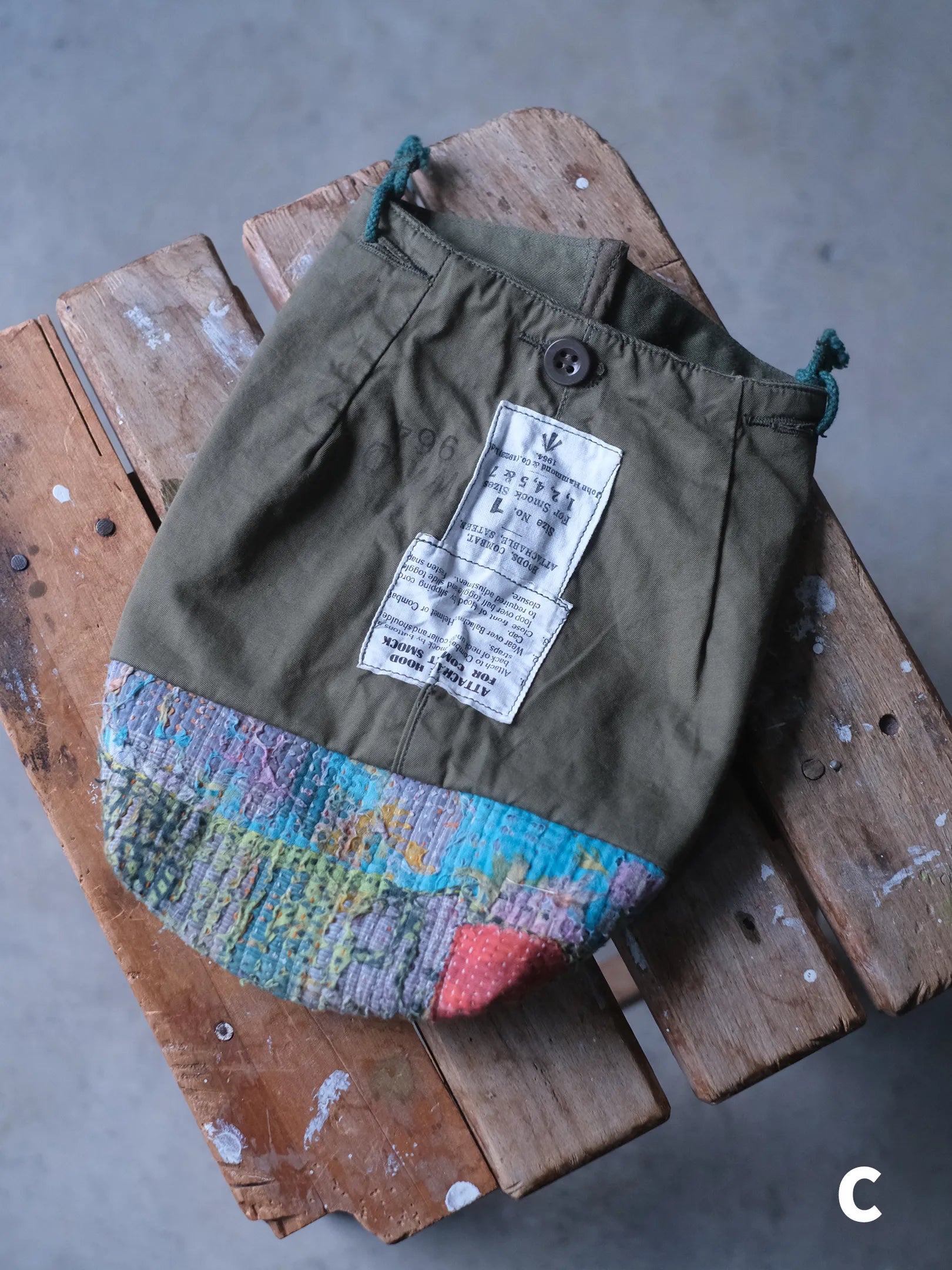 ARTE POVERA "イギリススモックパーカー1950 RE-インドラリーキルト MIX サコッシュ"(3patern)