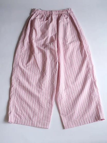 manon "STRIPE TWO TUCK WIDE PANTS(3colors)"