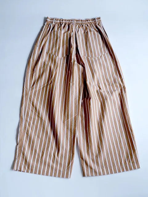 manon "STRIPE TWO TUCK WIDE PANTS(3colors)"