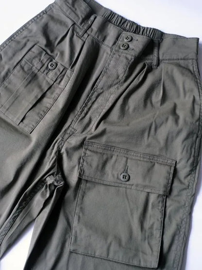 Kha:ki "STRECH CARGO PANTS(2colors) "