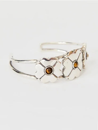 THE SUNNY "FLOWER BANGLE / TIGER EYE"