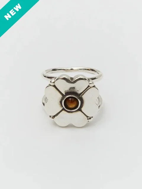 THE SUNNY "FLOWER RING / TIGER EYE"