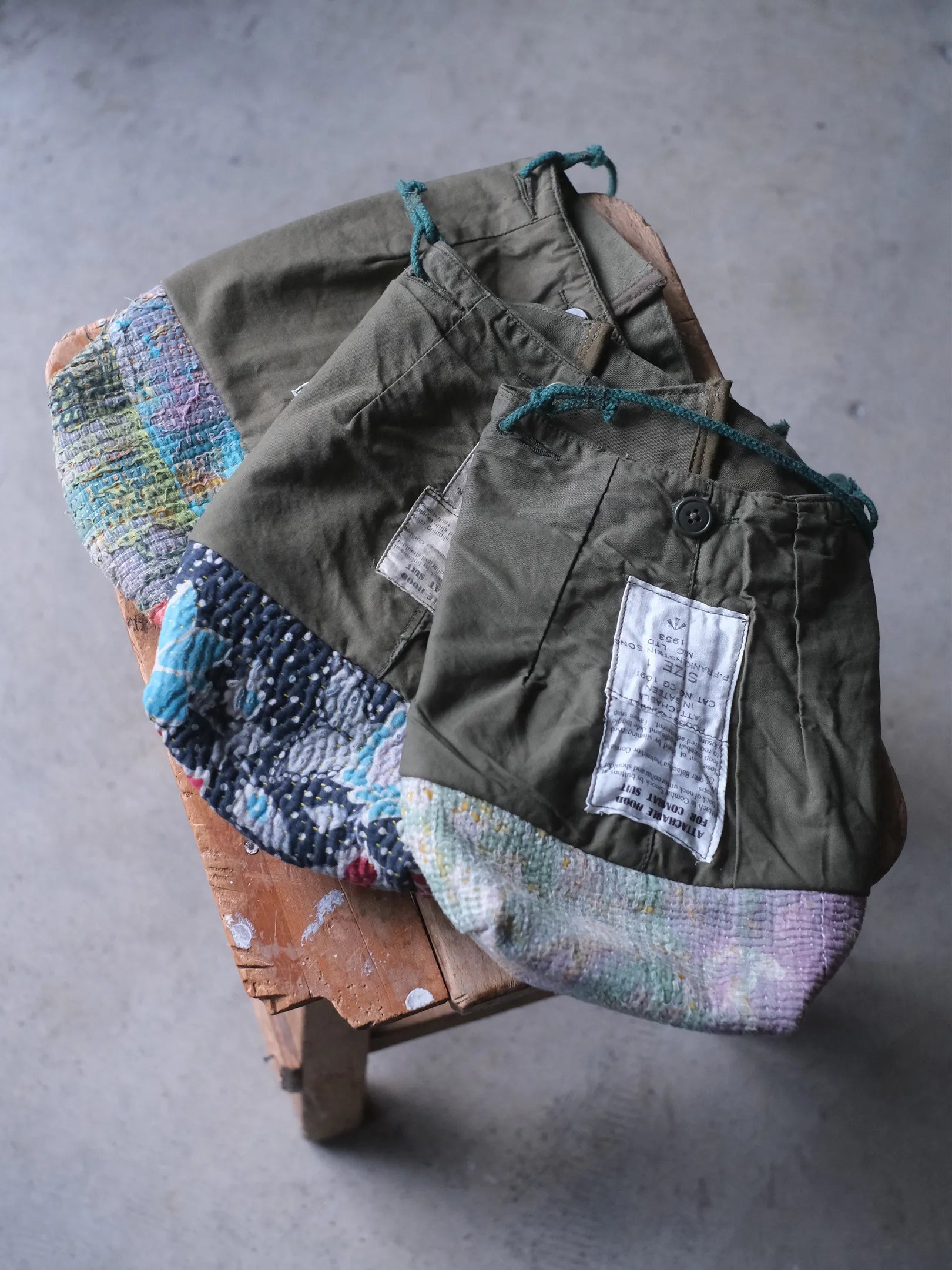 ARTE POVERA "イギリススモックパーカー1950 RE-インドラリーキルト MIX サコッシュ"(3patern)