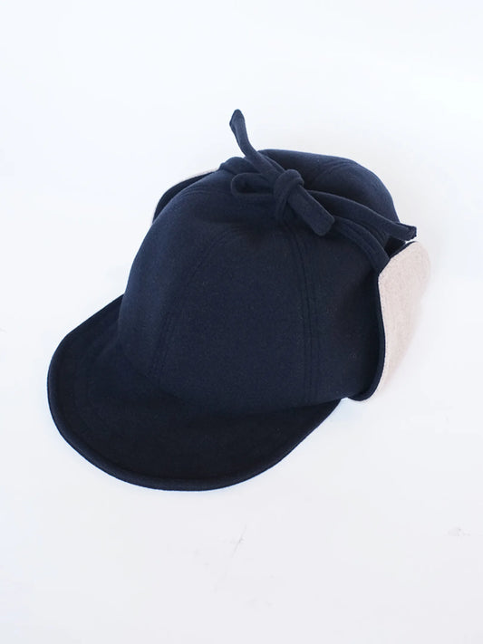 FOUND FEATHER "Regular Line 6 Panel Cap with Ears // Melton Wool"