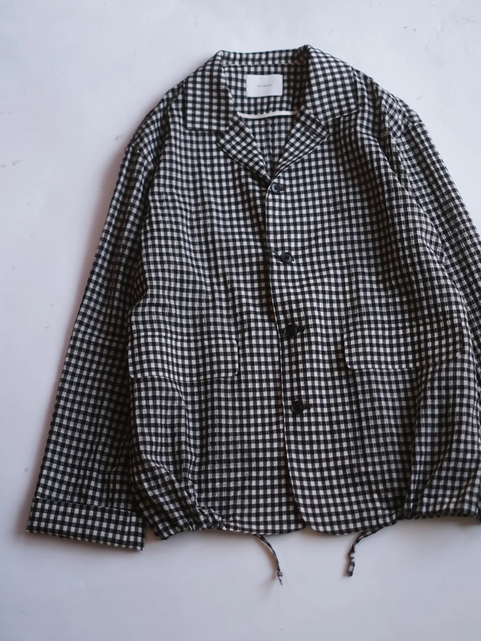 manon "GINGHAM CHECK SPINDLE JKT"