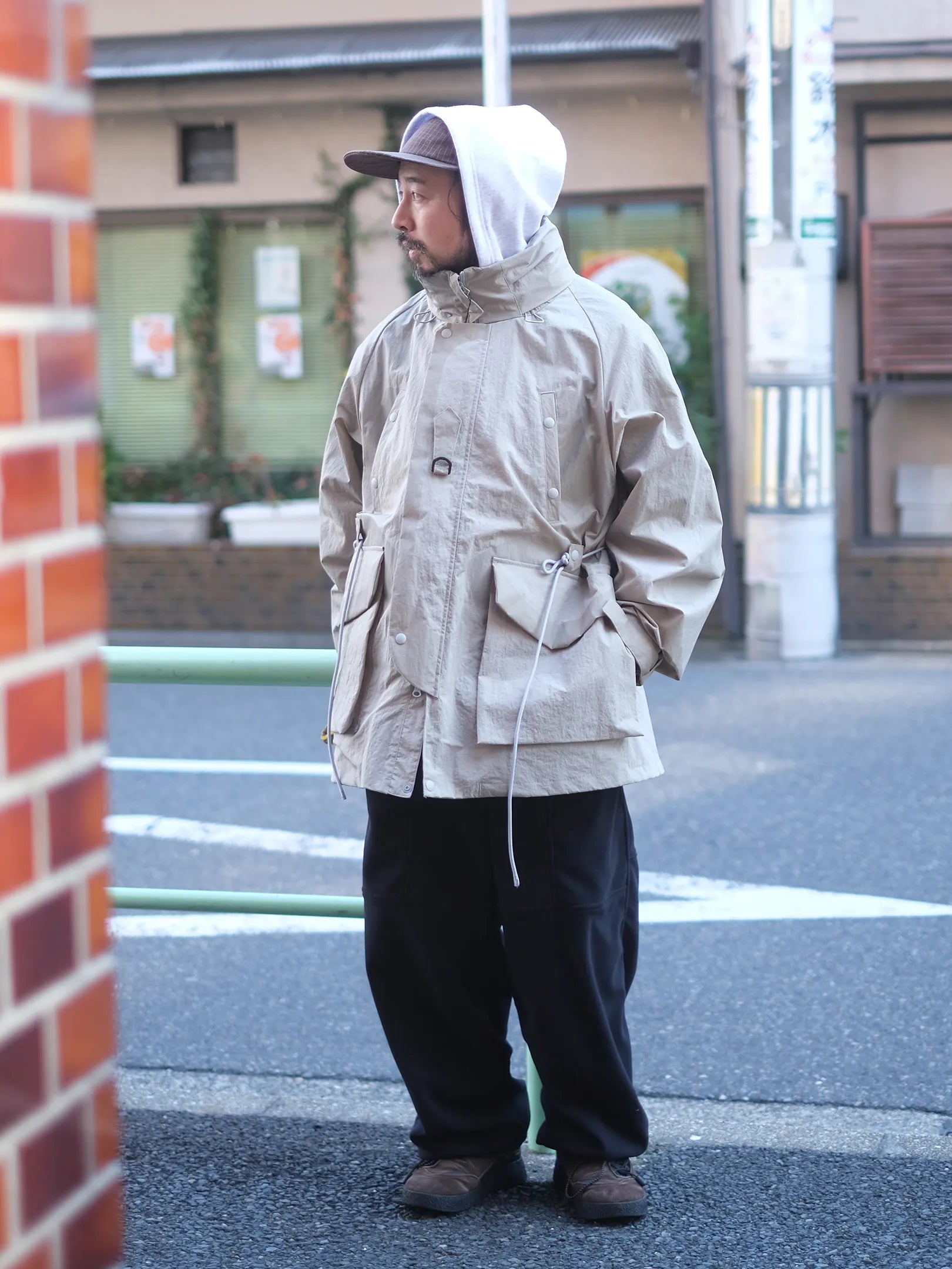 norbit by Hiroshi Nozawa "Printed patch mountain parka(GRAY)"