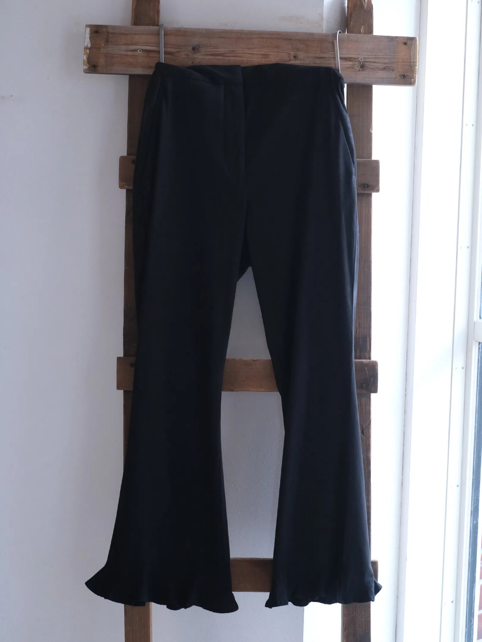 THE SUNNY "TECH SUEDE FLARE PANTS"