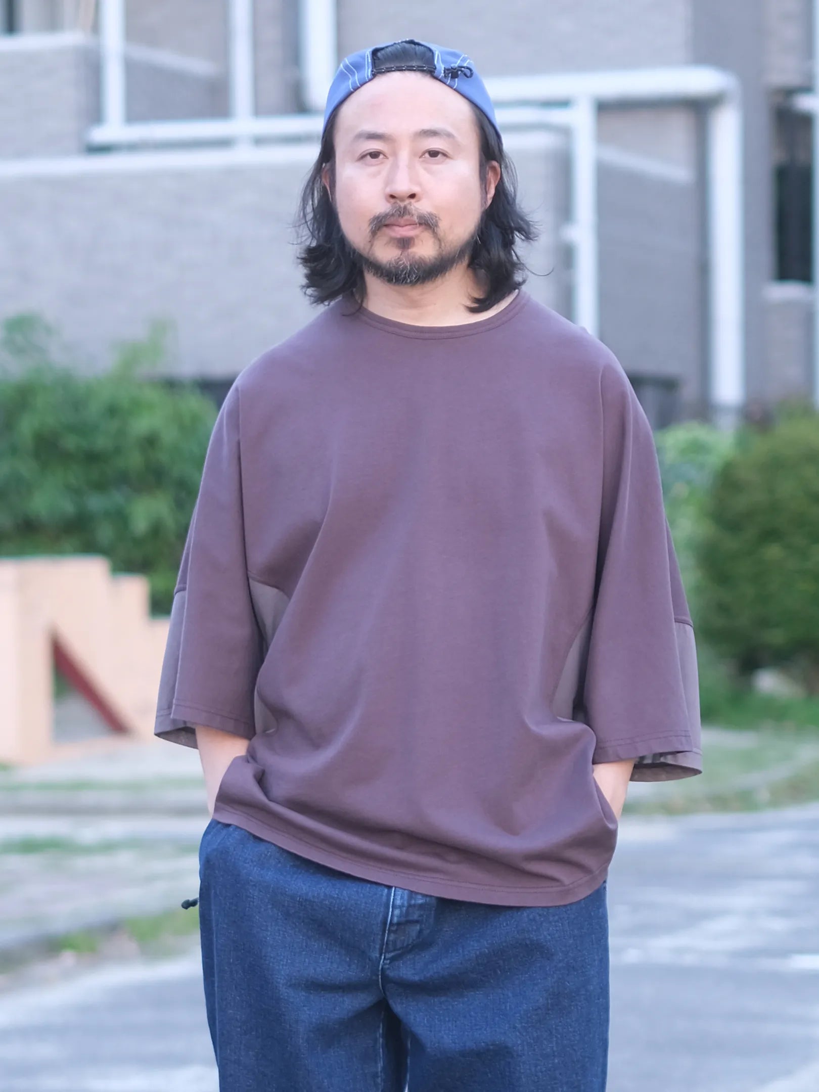 UNFRM "COTTON KNIT MESH RELAXED DOLMAN 6/10 PULLOVER(2colors)"