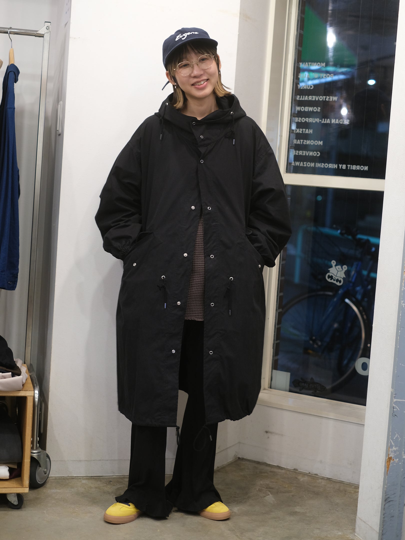 manon "COTTON NYLON HOODCOAT"