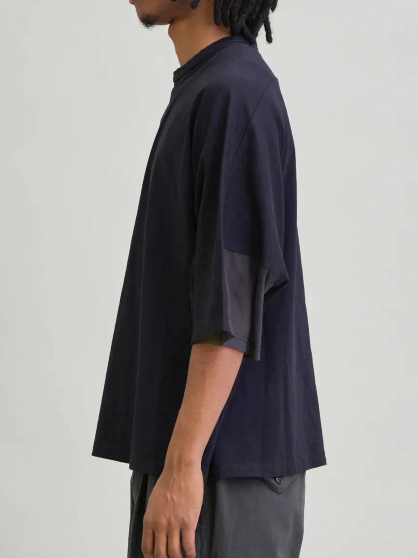 UNFRM "COTTON KNIT MESH RELAXED DOLMAN 6/10 PULLOVER(2colors)"