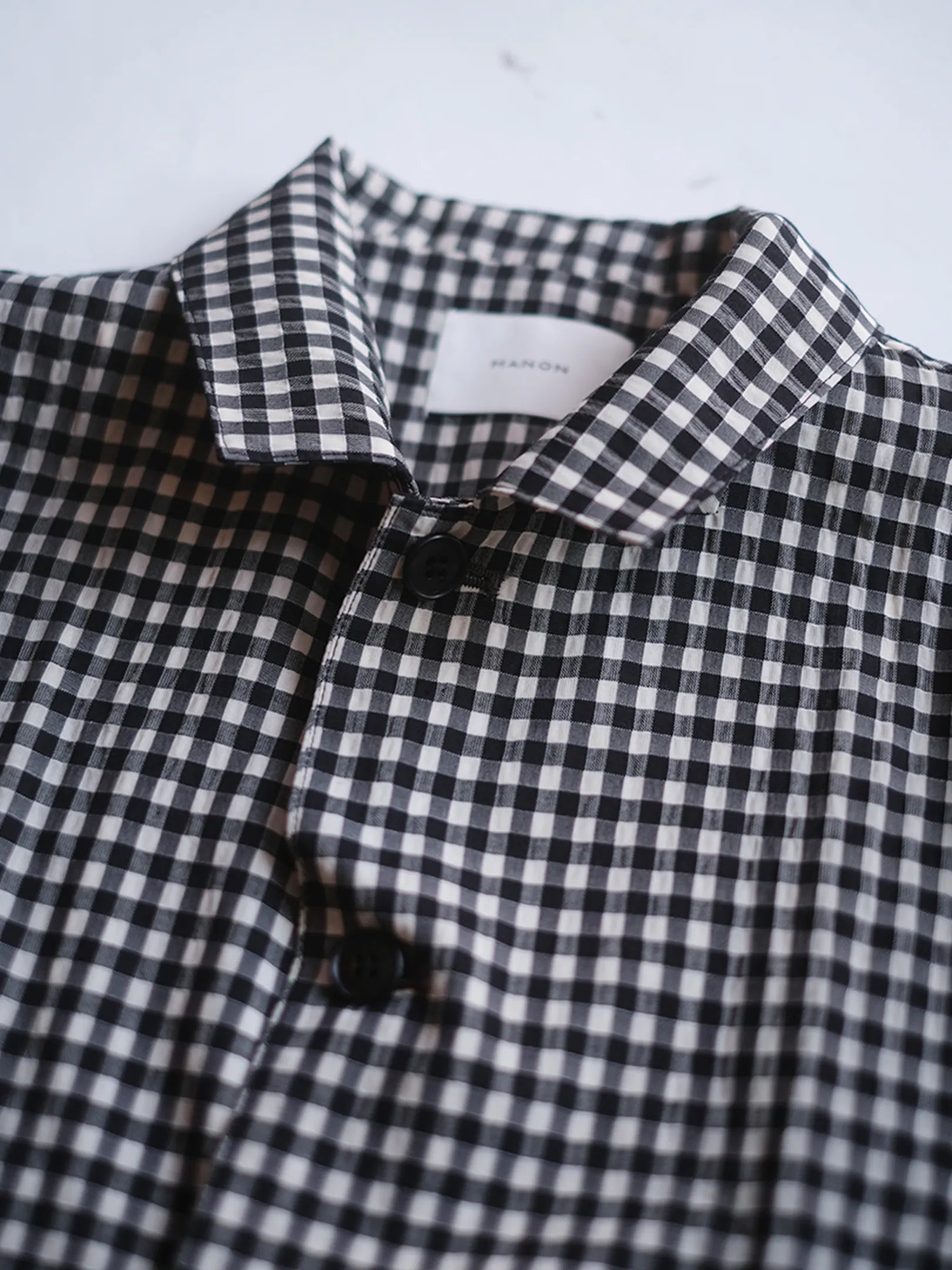manon "GINGHAM CHECK SPINDLE JKT"