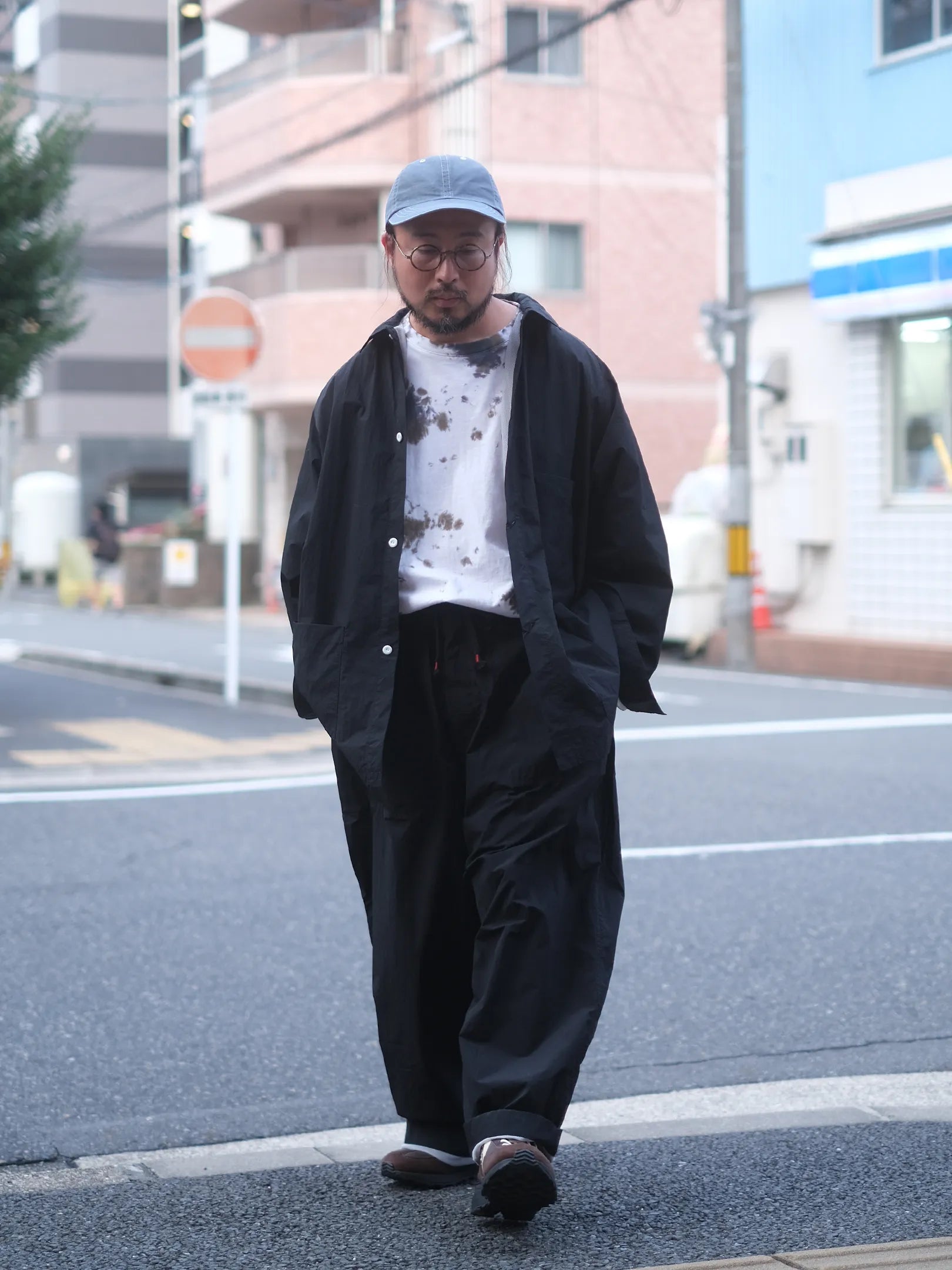 SOWBOW "SOWBOW SHIRT H /  SHRINKLE NYLON (2colors)"