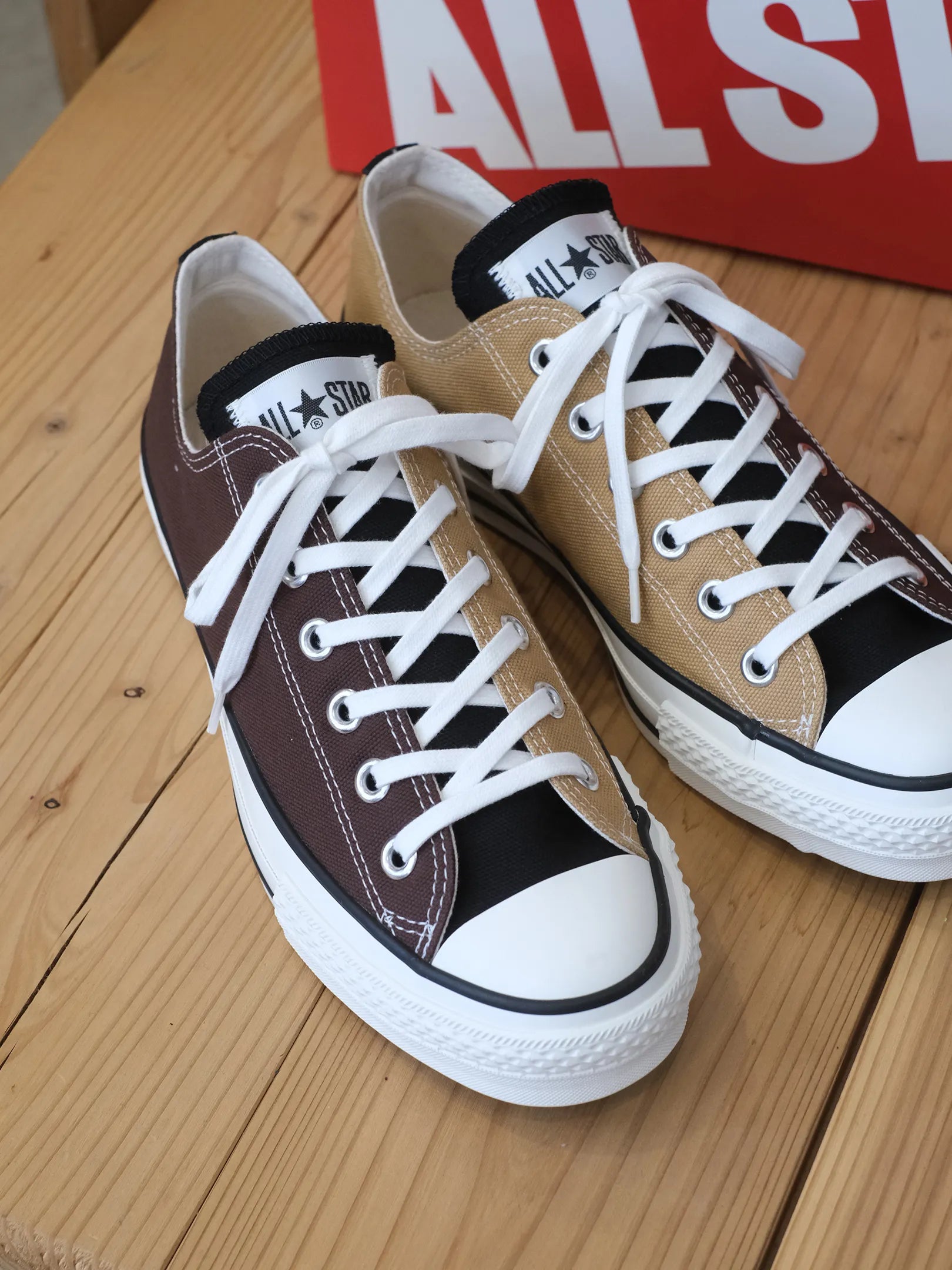 CONVERSE "CANVAS ALL STAR J OX(D.BROWN/BEIGE/BLACK)"