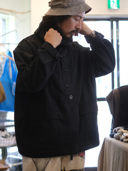 POST O'ALLS "#1105-VTC NAVY Parka : vintage twill charcoal"