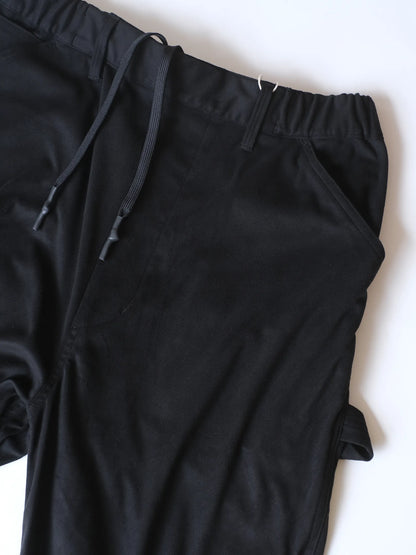 THE SUNNY "TECH SUEDE PAINTER PANTS / BLACK"