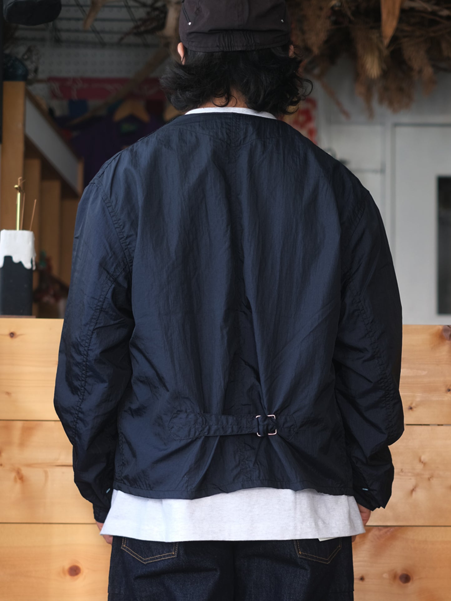 POST O'ALLS "#1104-CTB Stoker's Jacket : crinkle nylon taffeta black"