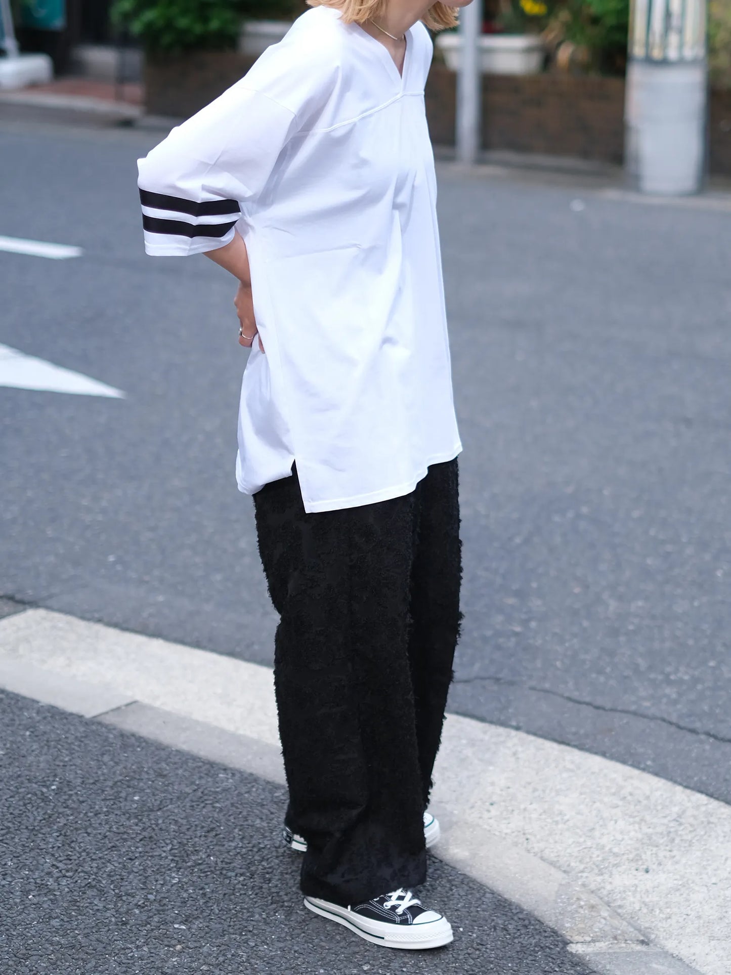 THE SUNNY "FOOTBALL T-SHIRT(WHITE)"
