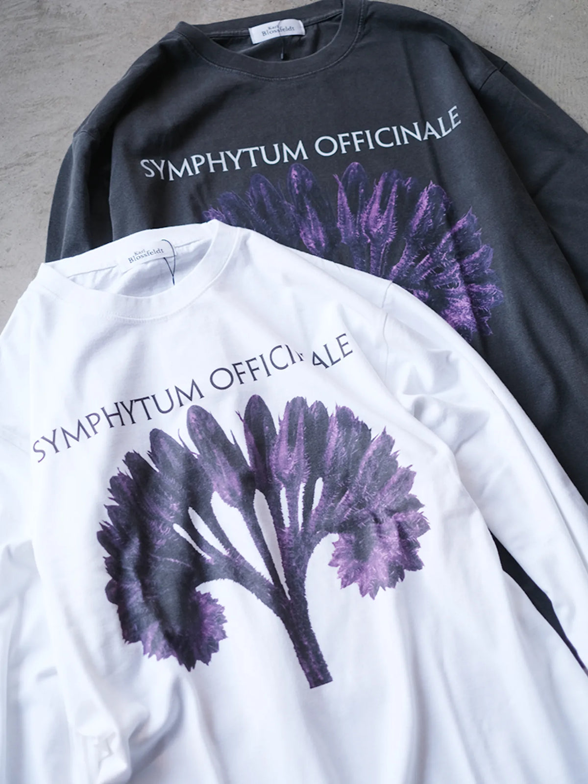 Karl Blossfeldt "Symphytum Officinale L/S Garment Dye T Shirt"(2colors)