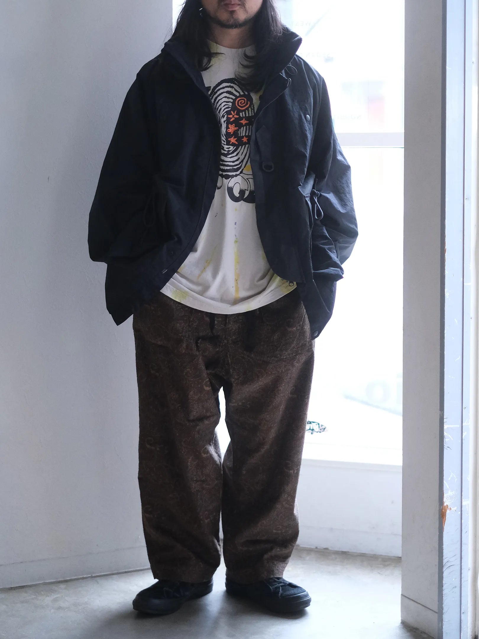 SOWBOW "蒼氓EZパンツ-WIDE-(PAISLEY CORD BROWN)"