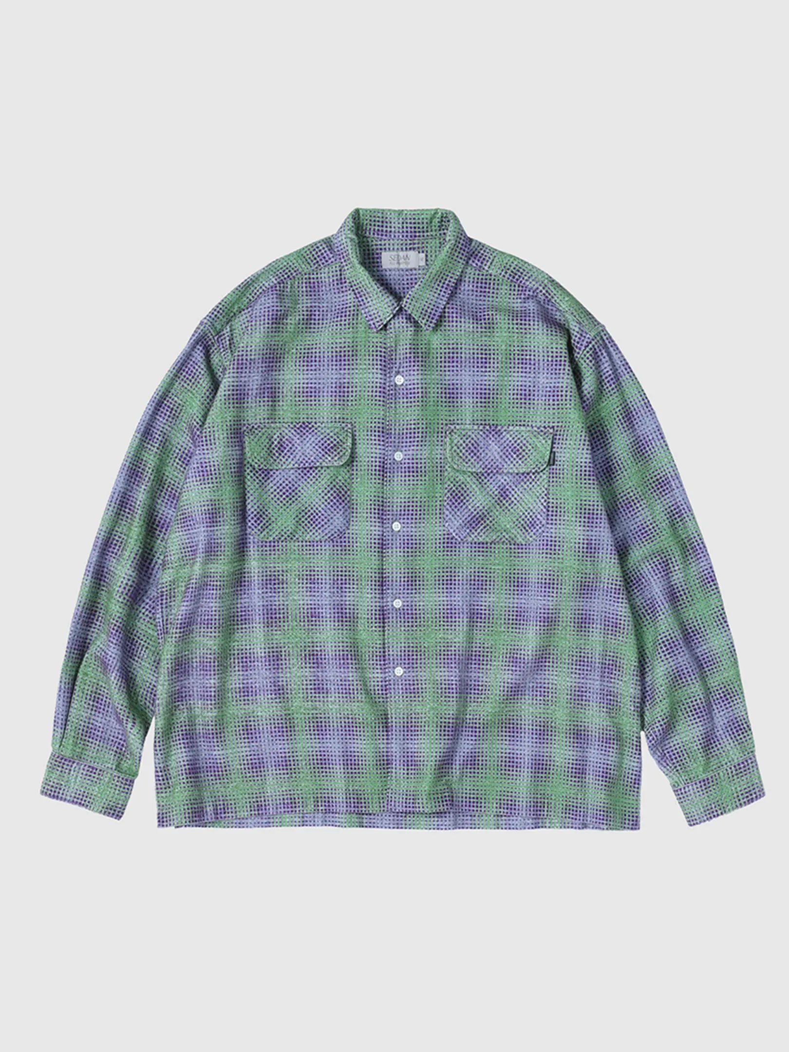 SEDAN ALL-PURPOSE "Printed Plaid Flannel Open Collar Shirt"