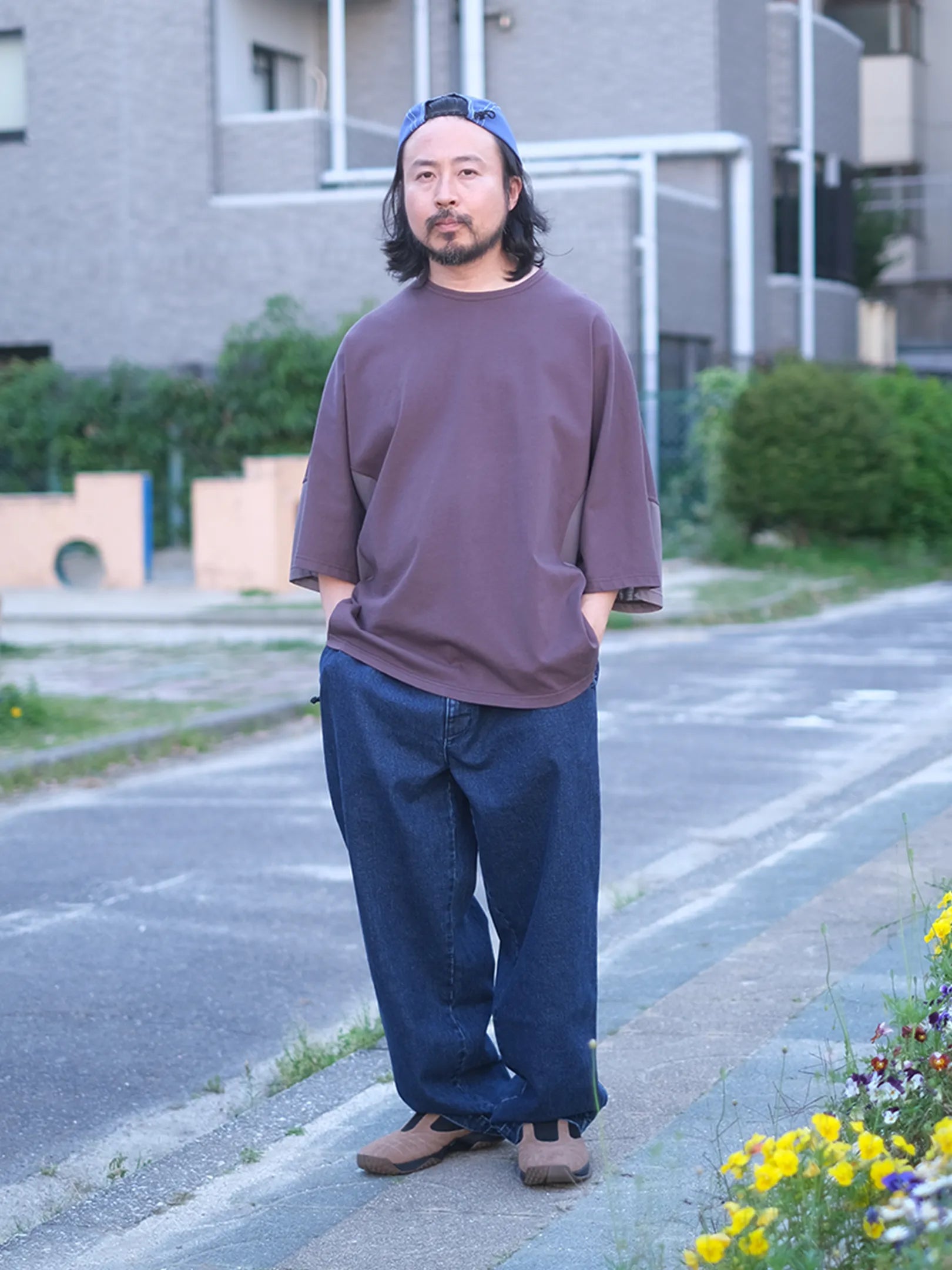 UNFRM "COTTON KNIT MESH RELAXED DOLMAN 6/10 PULLOVER(2colors)"
