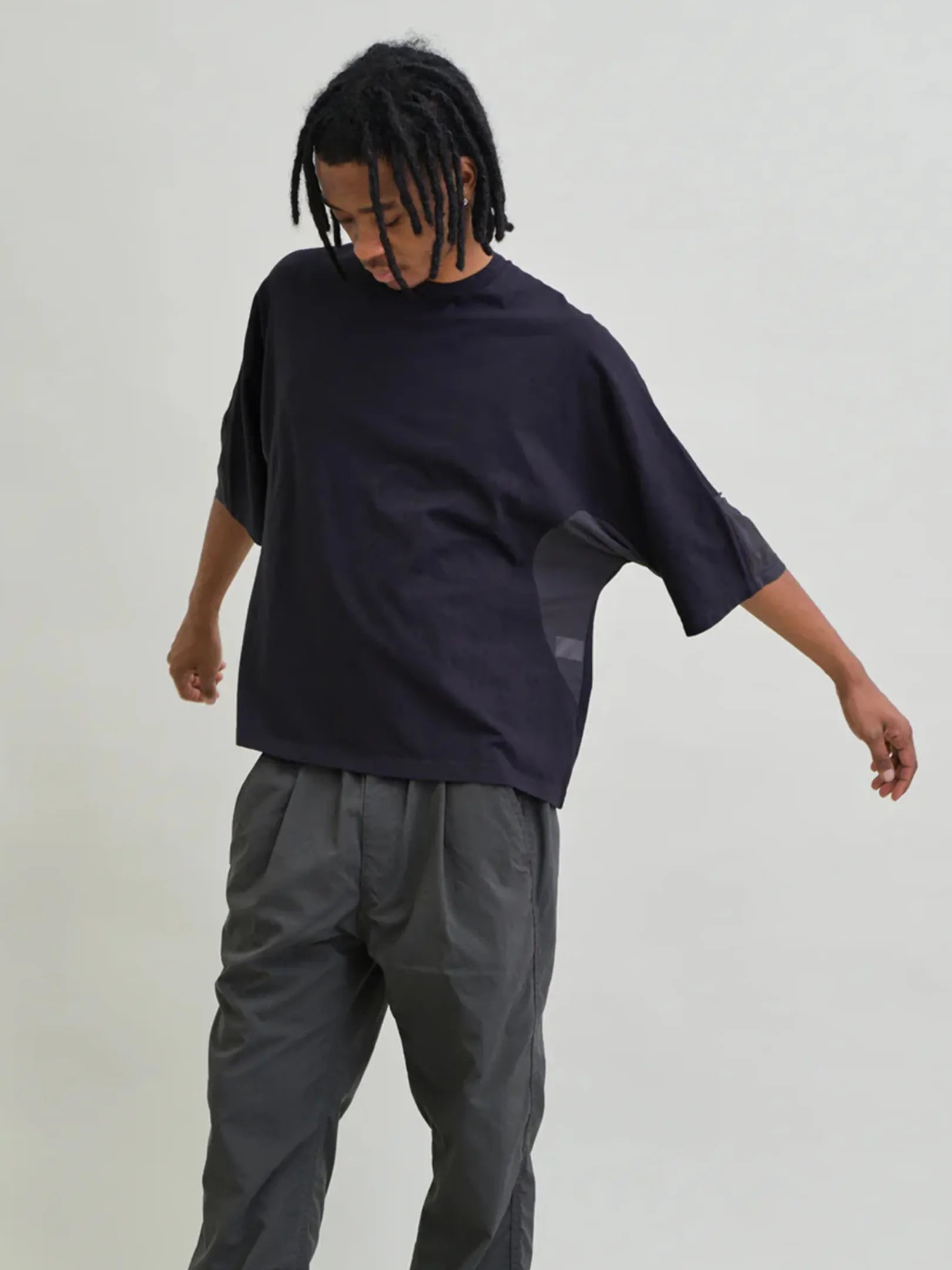 UNFRM "COTTON KNIT MESH RELAXED DOLMAN 6/10 PULLOVER(2colors)"