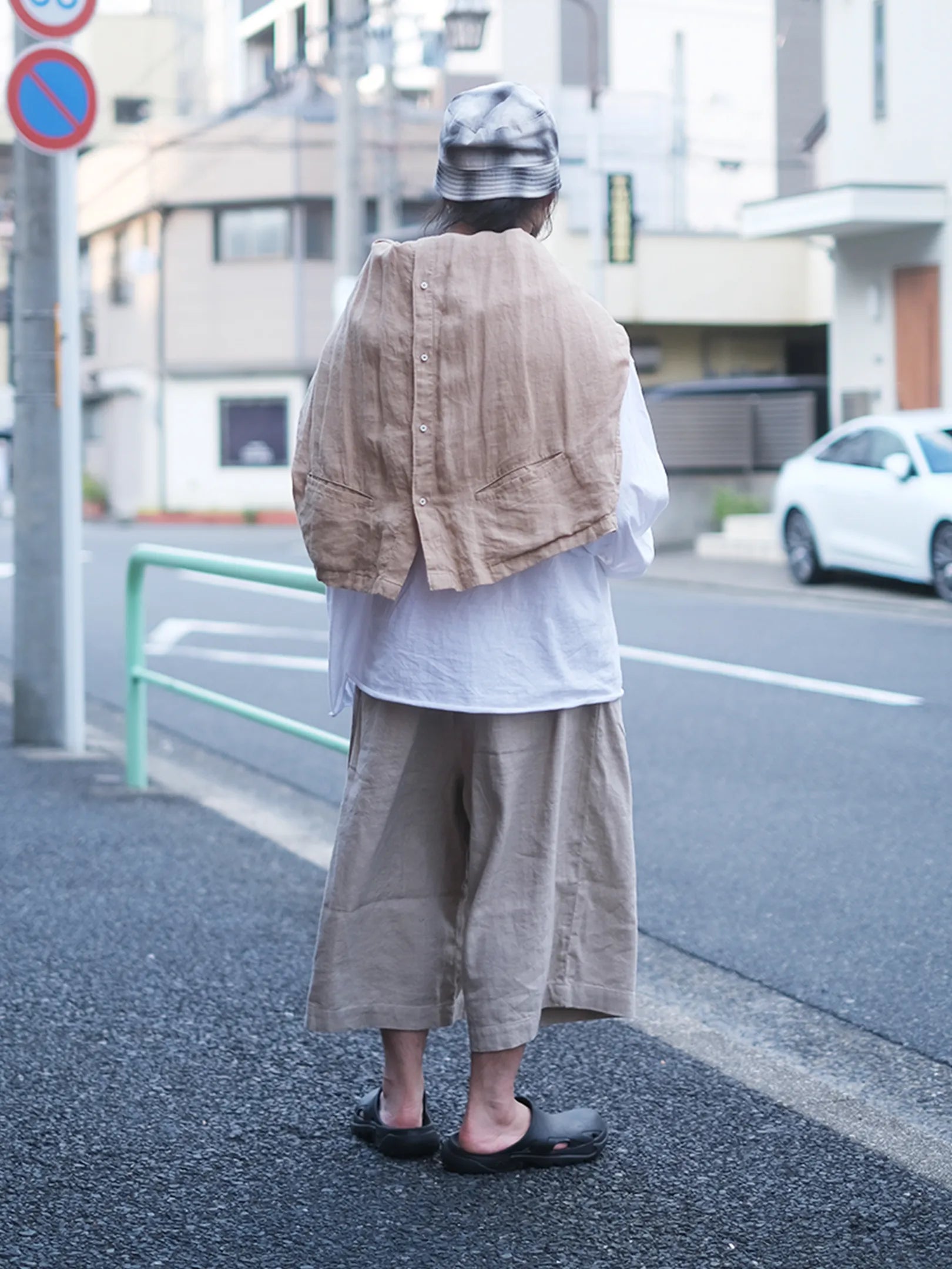児島新鮮組  "BIG BULB SHORTS (BEIGE)"