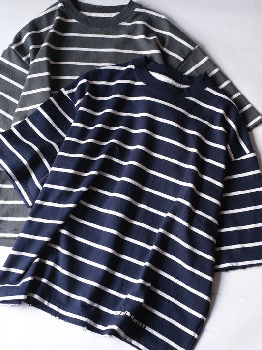 LUCEBER　"DAMAGE BORDER S/S Tee(2colors)"