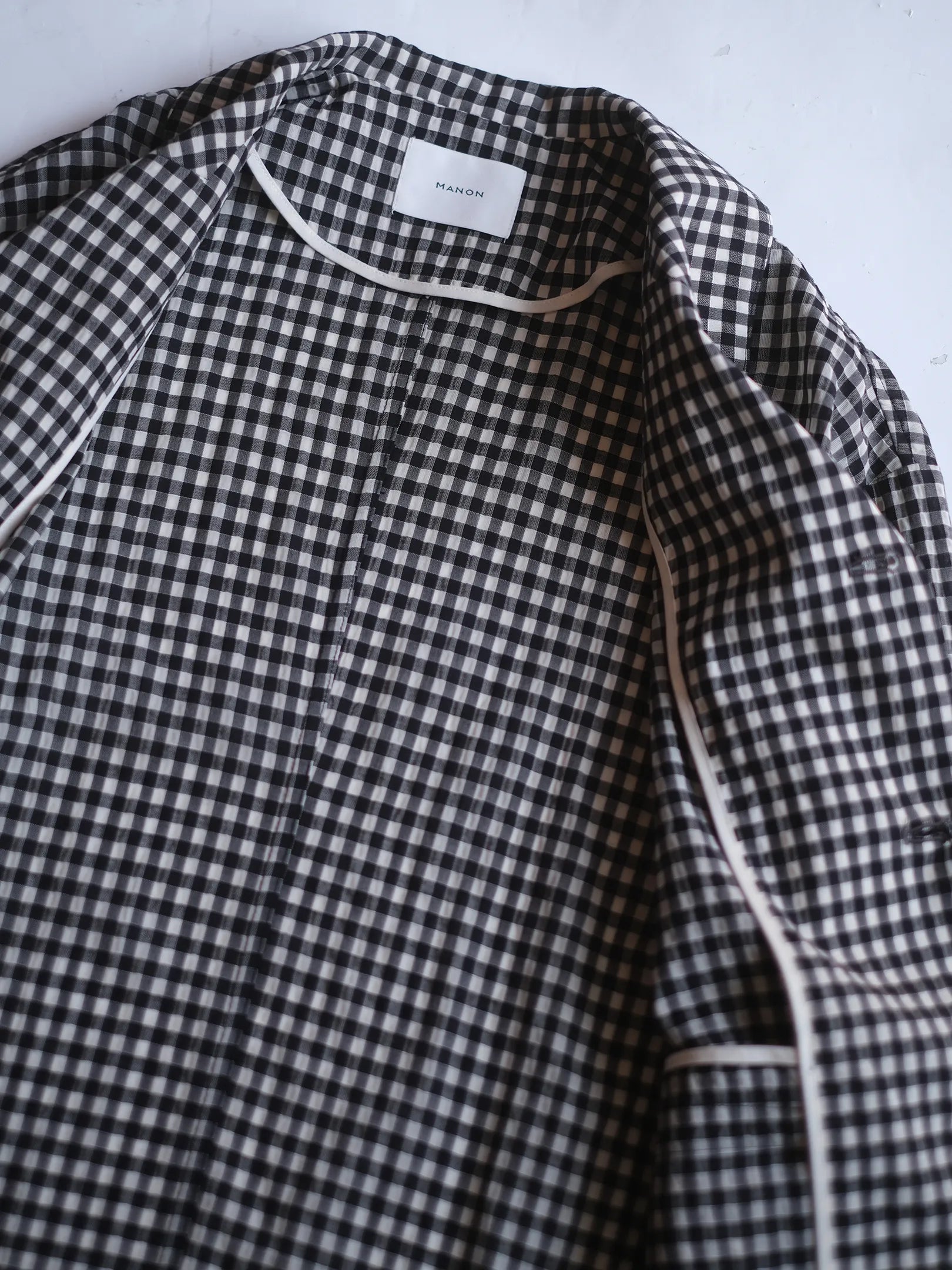 manon "GINGHAM CHECK SPINDLE JKT"