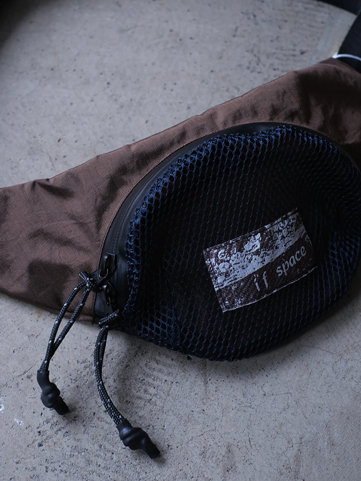 if space "Waist Mini Pack – Mix fabrics Navy×Brown×Black"