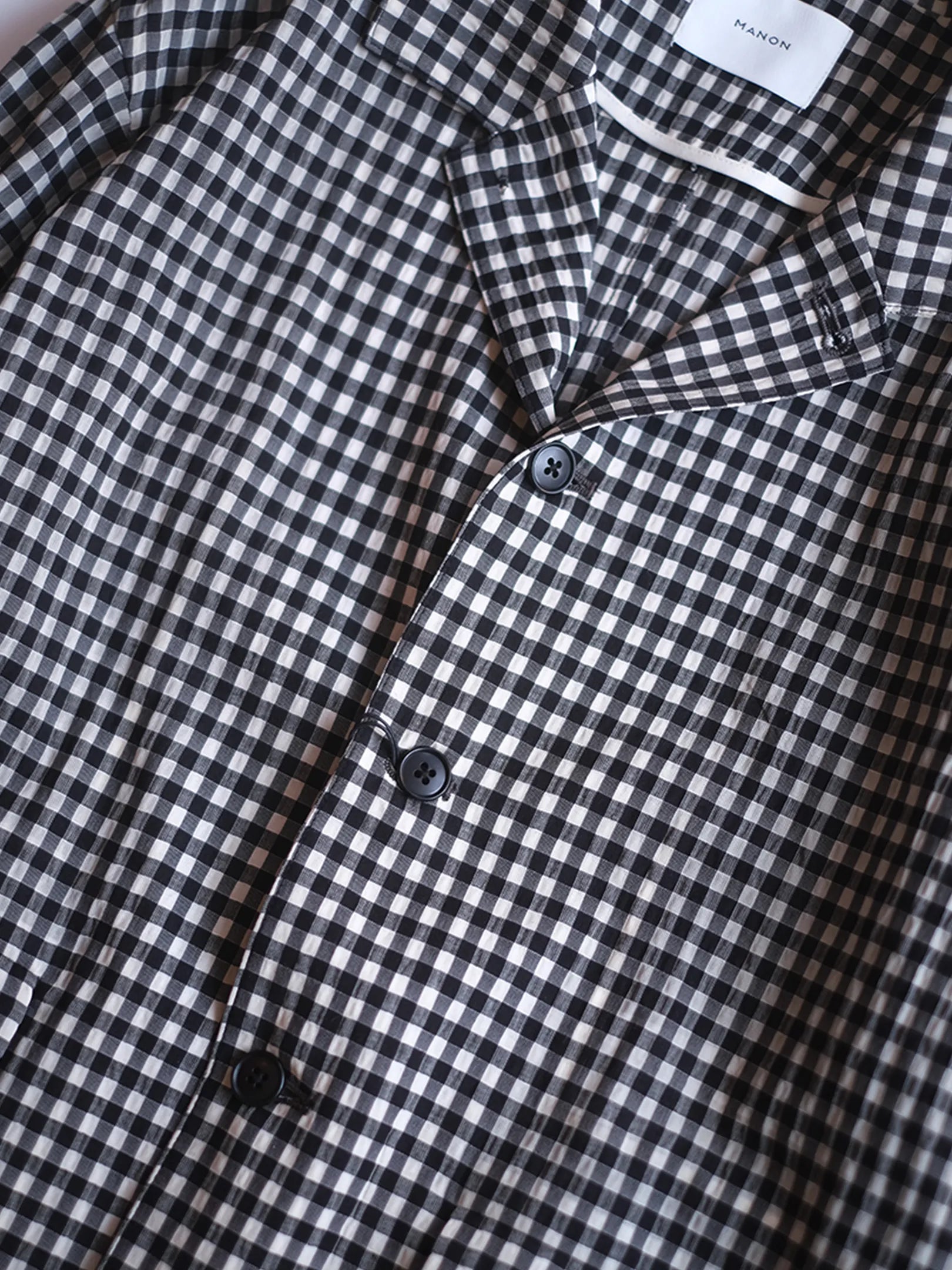 manon "GINGHAM CHECK SPINDLE JKT"