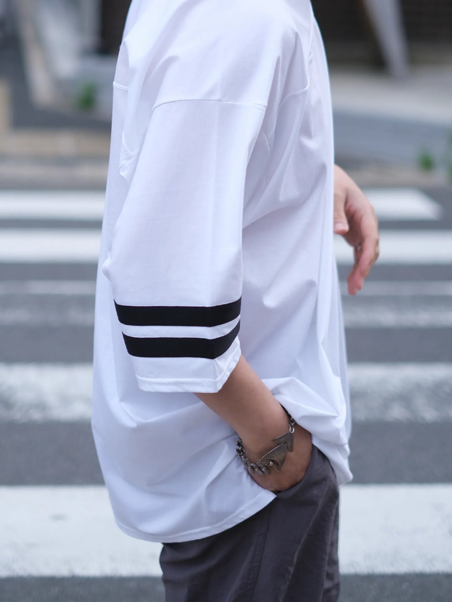 THE SUNNY "FOOTBALL T-SHIRT(WHITE)"