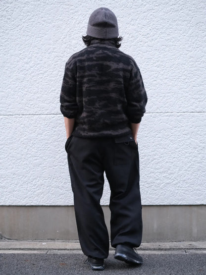 UNFRM "MOHAIR KNIT CAMO HALF ZIP PULLOVER"