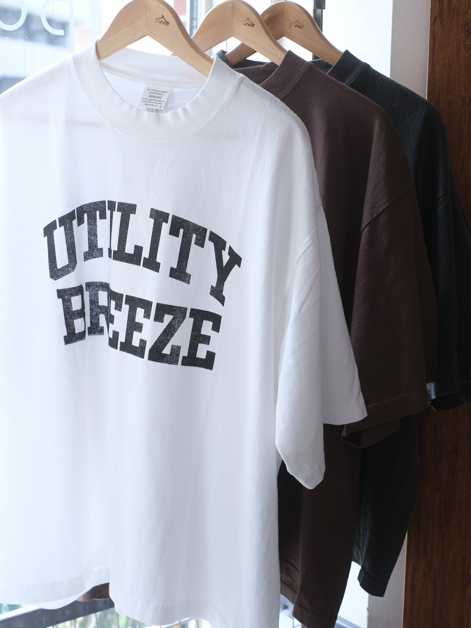 Kha:ki "WIDE TEE -UTILITY BREEZE-(3colors)"