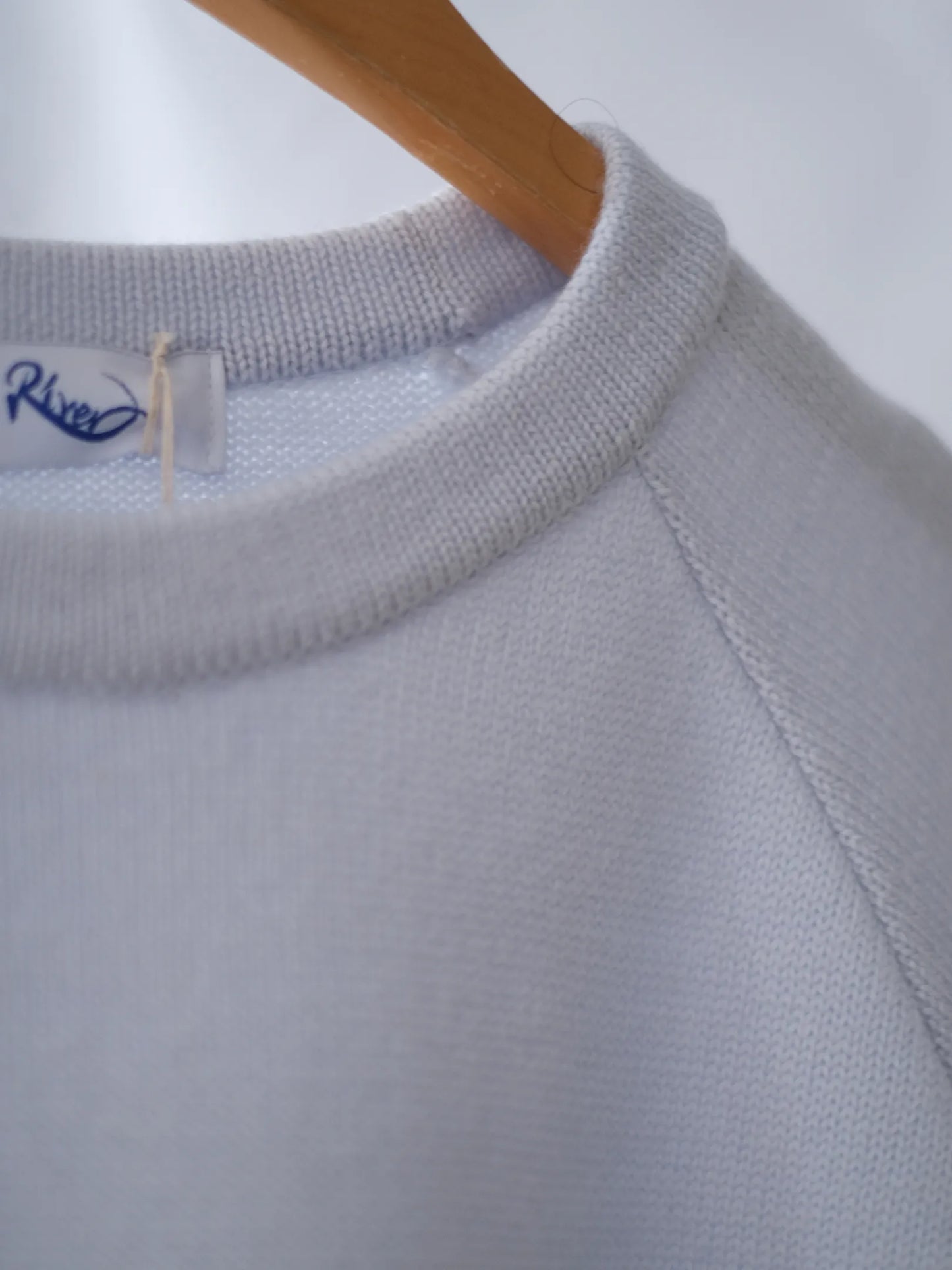 RIVER "CREW NECK KNIT　LIGHT BLUE"