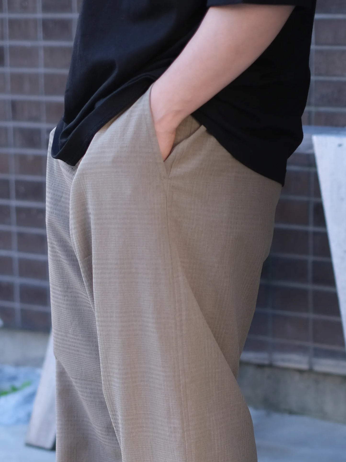 maillot  "shadow check easy trouser(2colors)"