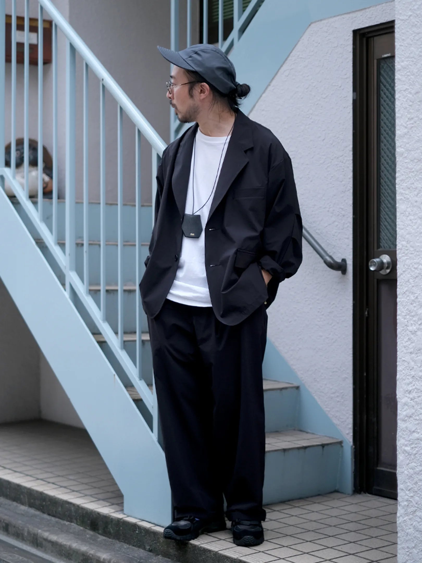 美品FAKIE/STANCE オーバーサイズ テーラードジャケット ブラック