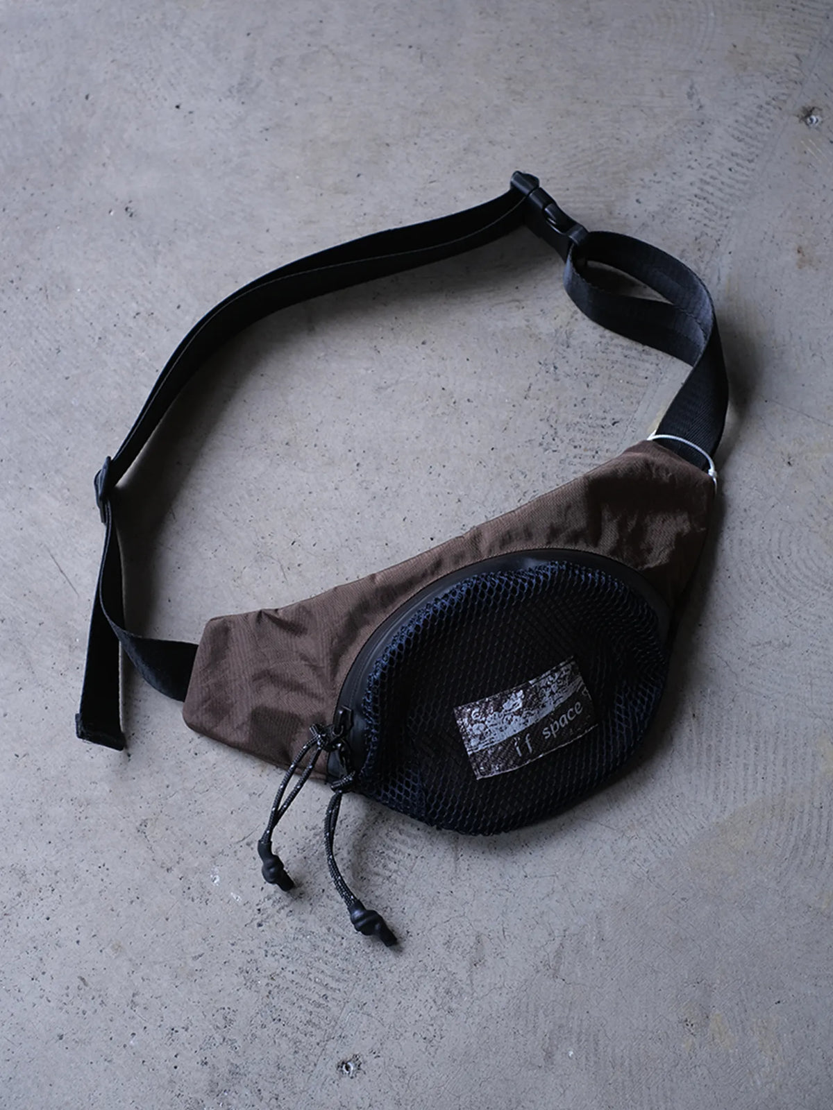 if space "Waist Mini Pack – Mix fabrics Navy×Brown×Black"